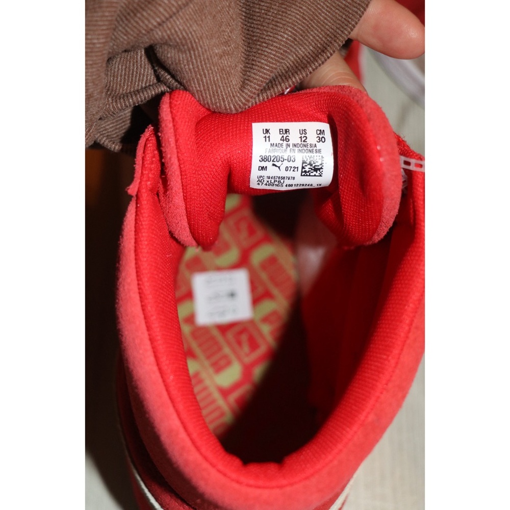 PUMA Classic Suede Red Midtop Sneakers - Picture 6 of 13